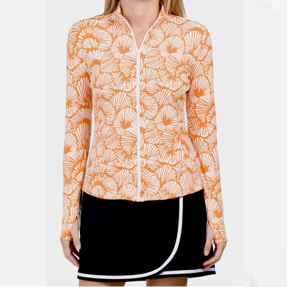 Tommy Bahama Tropical Palm Print Full Zip Golf Tennis Performance Jacket